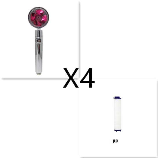 Shower Head Water Saving Flow 360 Degrees Rotating With Small Fan ABS Rain High Pressure Spray Nozzle Bathroom Accessories view 71