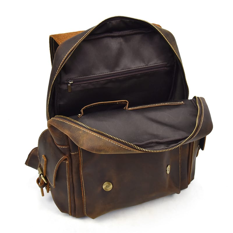 Crazy Horse Leather Men's Retro Shoulders view 8