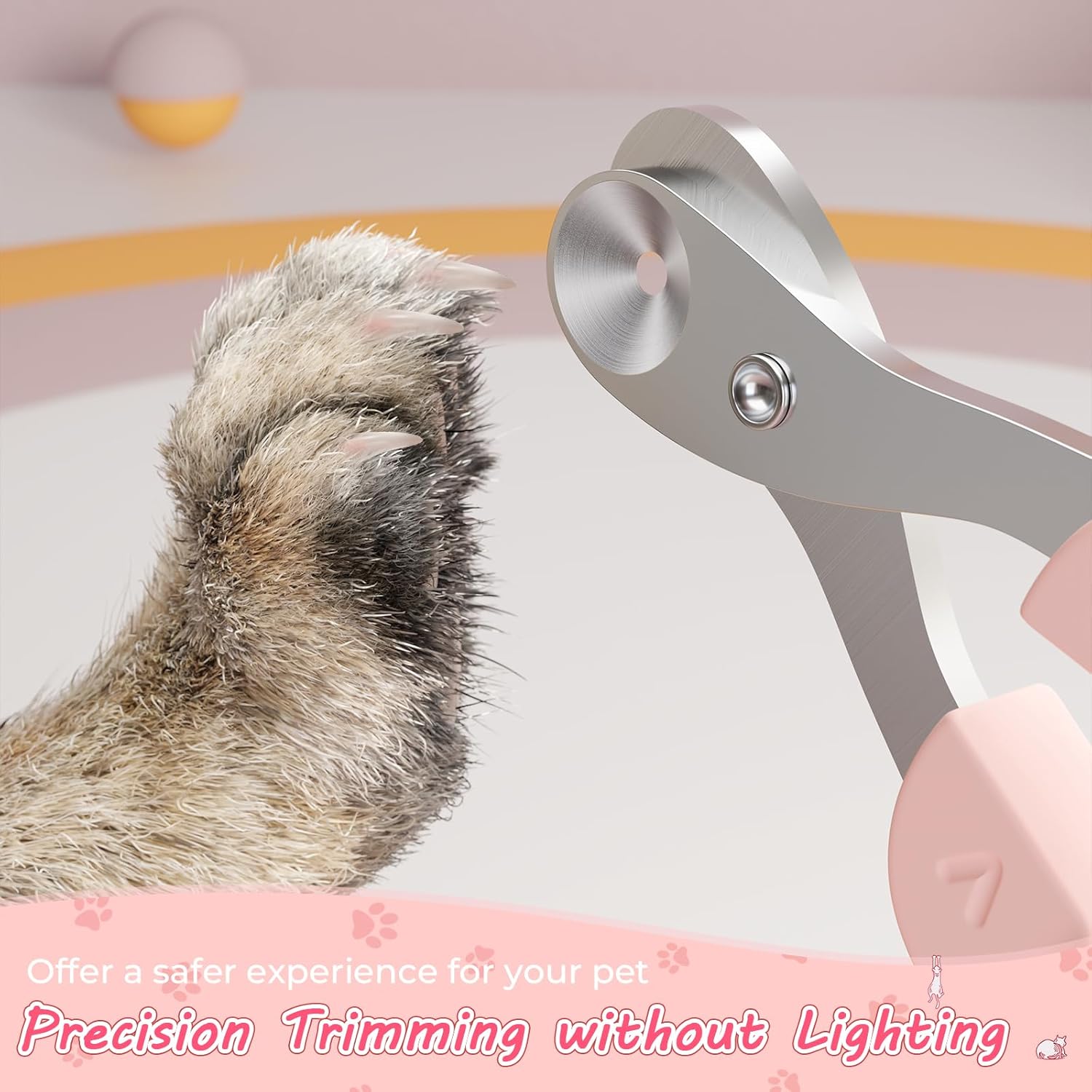 Cat Nail Clipper Cat Nail Trimmer With Positioning Round Hole Sharp Non Slip Handle Cat Claw Clipper Safe Indoor Cat Nail Clipper Pet Nail Clipper For Cats, Puppies And More Animals view 4