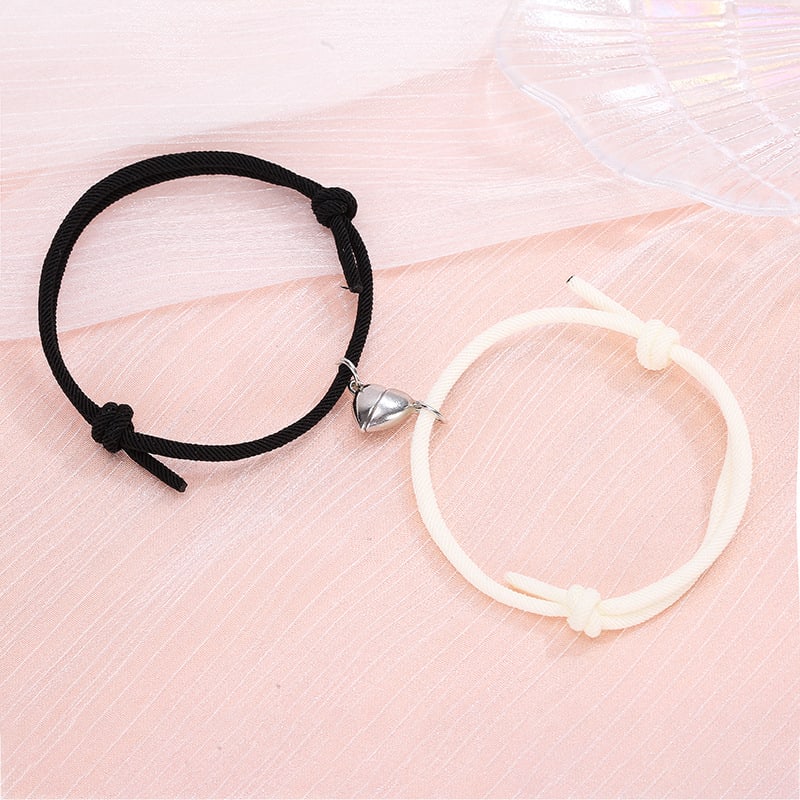 Simple Alloy Love Magnets Attracting Couple Bracelets view 9