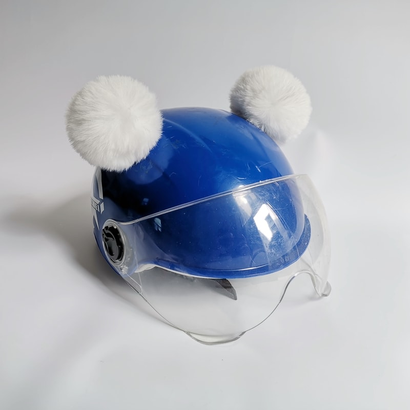Hairball Ears Helmet Ornaments Skiing Cute Personality view 4