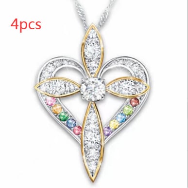 Fashion Love Heart Shaped Cross Pendant view 9