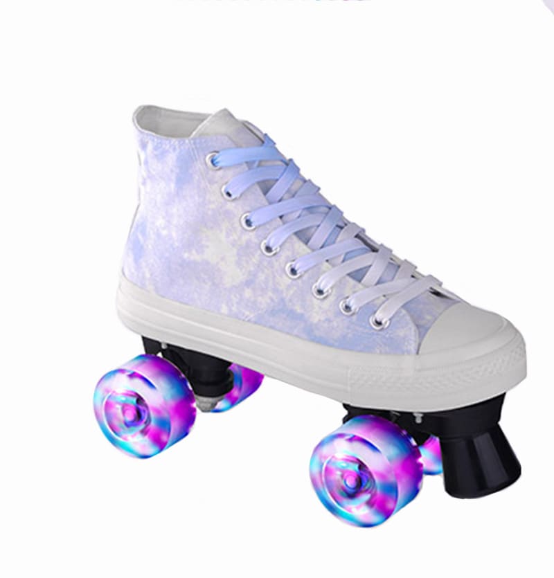 Camouflage Canvas Skates Double Row Four-wheeled Adult view 7