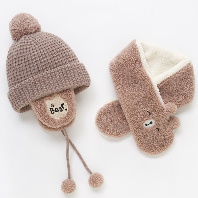 Children's Fleece Warm Hat And Scarf Set view 2