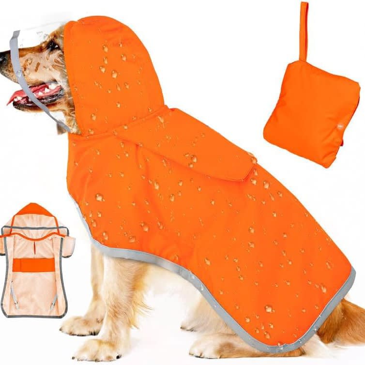 Dog Raincoat Waterproof Soft Breathable Dog Rain Jacket For Small Dog Hooded Dog Rain Coat With Transparent Cap Protect Belly view 20