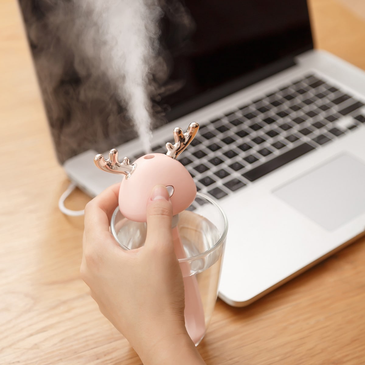 Creative Humidifier Household Deer Antler Mini Spray view 2
