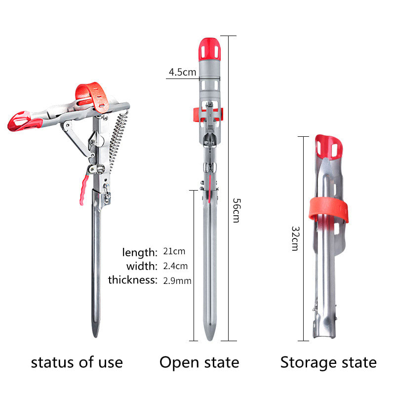Angle Fishing Pole Tackle Bracket Anti-Rust Steel Fishing Bracket Rod Holder Fish Tackle view 3