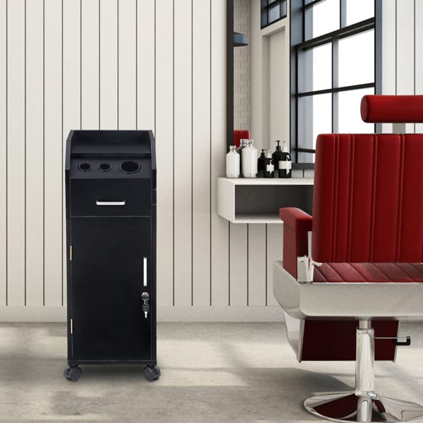 16mm Particle Board, ABS Tray,, Black Hair Salon Tool Cart view 9