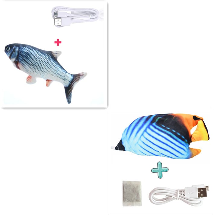 Electric Funny Cat Simulation Fish Beating Usb Jumping Cat Toy view 29