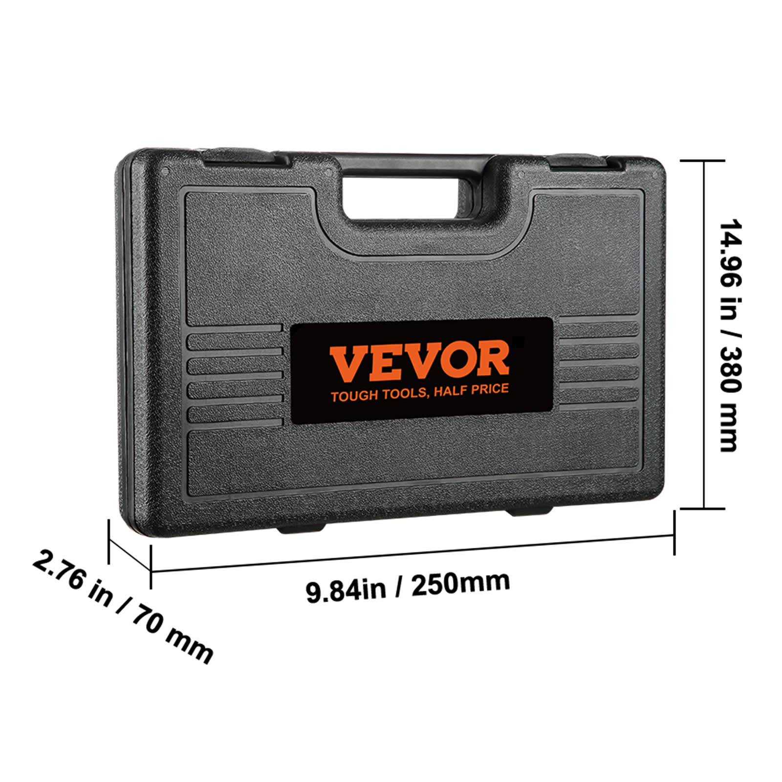 VEVOR Rive Impact Socket Set, 48 Piece Socket Set SAE  & Metric 8-22mm 6 Point Cr-V Drive Extension Bar Universal Joint & Power Drill Adapter Includes Storage Case view 6