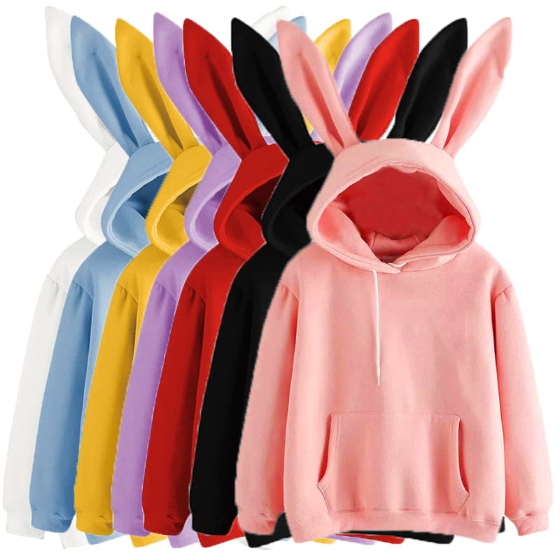 Harajuku Guardian Hooded Rabbit Sweatshirt view 3