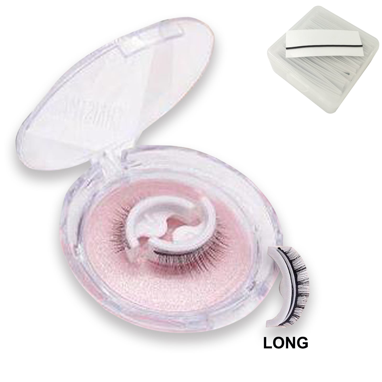 Women's Self Adhesive False Eyelashes Thick Glue Free view 2
