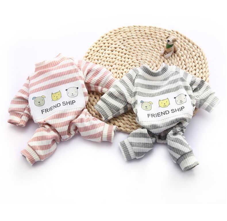 Pet Soft And Comfortable Home Clothes Small Dog Pajamas Base Coat view 3