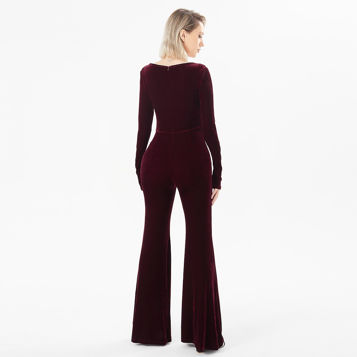 Women's Long Sleeve Velvet Fashion Jumpsuit view 6