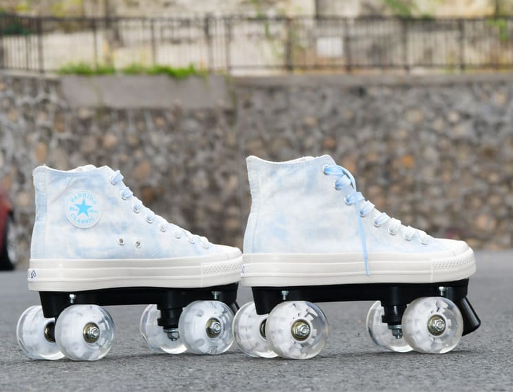 Camouflage Canvas Skates Double Row Four-wheeled Adult view 2