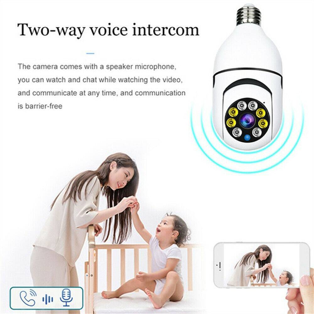IR E27 Light Bulb Camera 1080P HD Wireless Wifi Smart Home Security Camera view 1