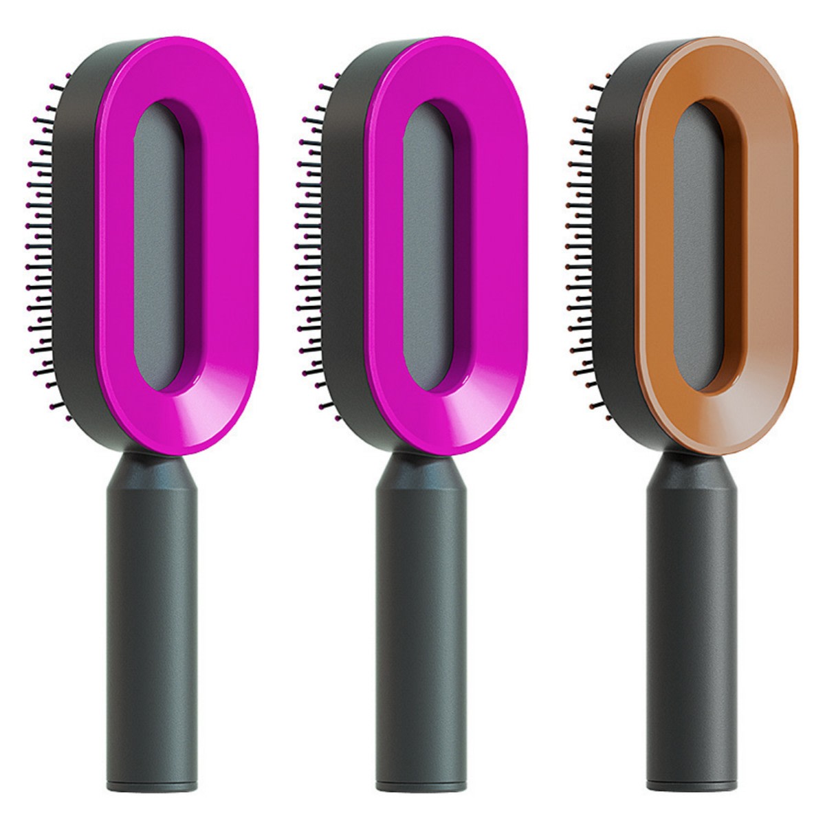 Self Cleaning Hair Brush For Women One-key Cleaning Hair Loss Airbag Massage Scalp Comb Anti-Static Hairbrush view 48