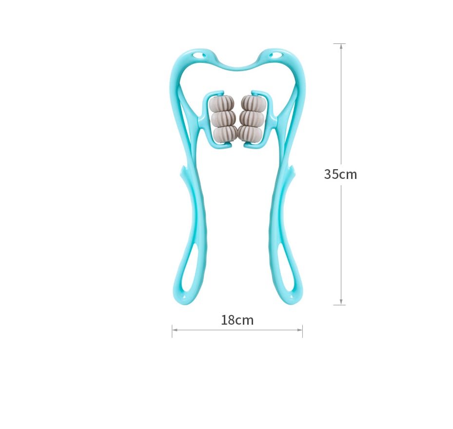 Multifunctional Manual Six-wheel Neck Massager Massage Relieve Roller Massage Tool view 2