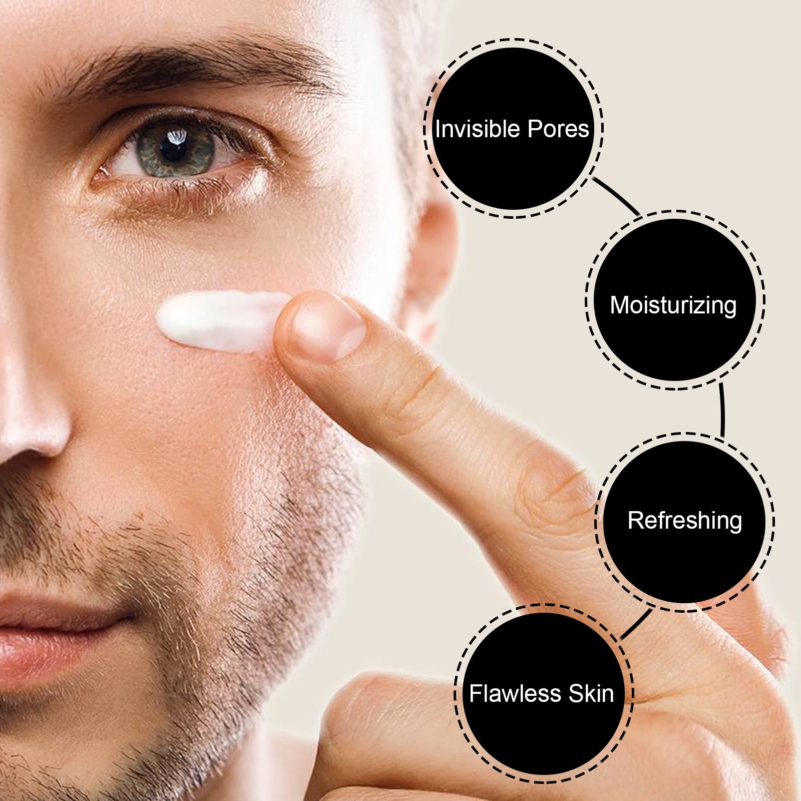 EELHOE Men's Vegetarian Cream Non-greasy Concealer To Cover Acne Marks To Brighten The Complexion Of The Invisible Pores Of The Lazy Cream view 3
