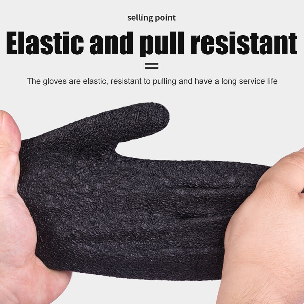 Fishing Gloves Anti-Slip Protect Hand From Puncture Scrapes Fisherman Professional Catch Fish Latex Hunting Gloves Left Right view 12