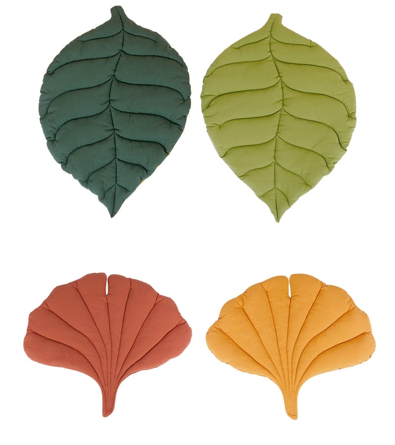 Leaf Shape Soft Dog Bed Mat Soft Crate Pad Machine Washable Mattress for Large Medium Small Dogs and Cats Kennel Pad view 2