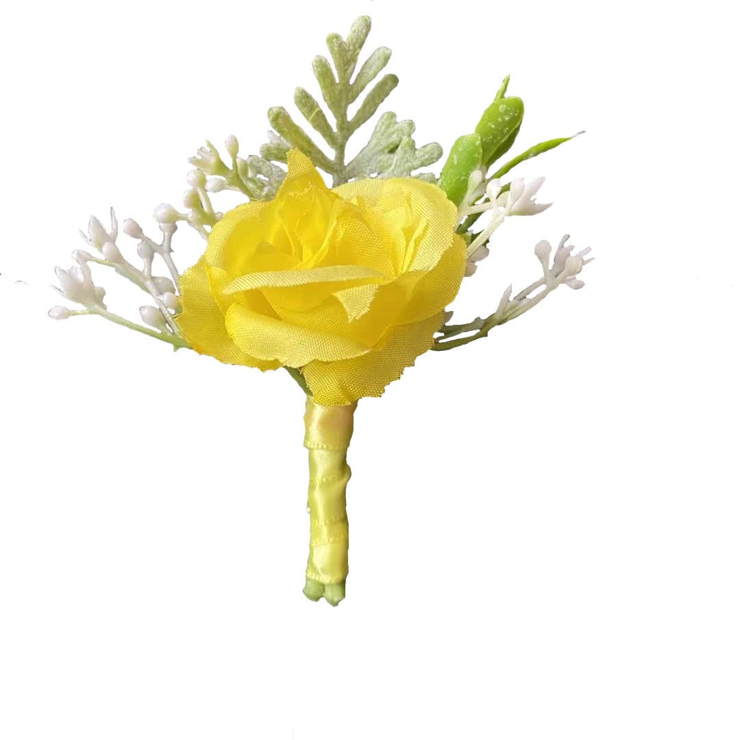 Korean Fabric Bride And Groom Corsage Rose Small Buds Silk Flower Before Marriage view 20