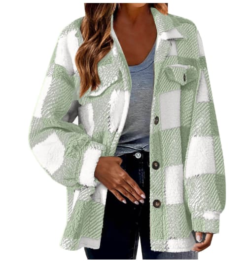 Lamb Fleece Jacket Button Fleece Jacket view 3