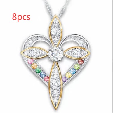 Fashion Love Heart Shaped Cross Pendant view 2