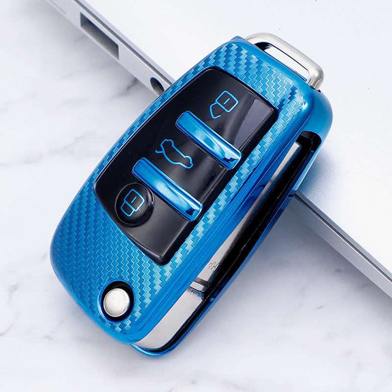 Carbon Fiber Pattern Car Key Protector view 2