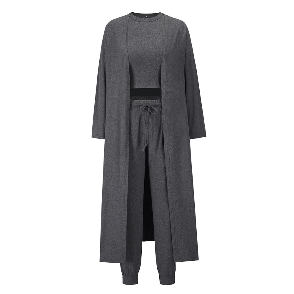 Women's Knitted Slim-fit Temperament Vest And Trousers Sports Suit view 2