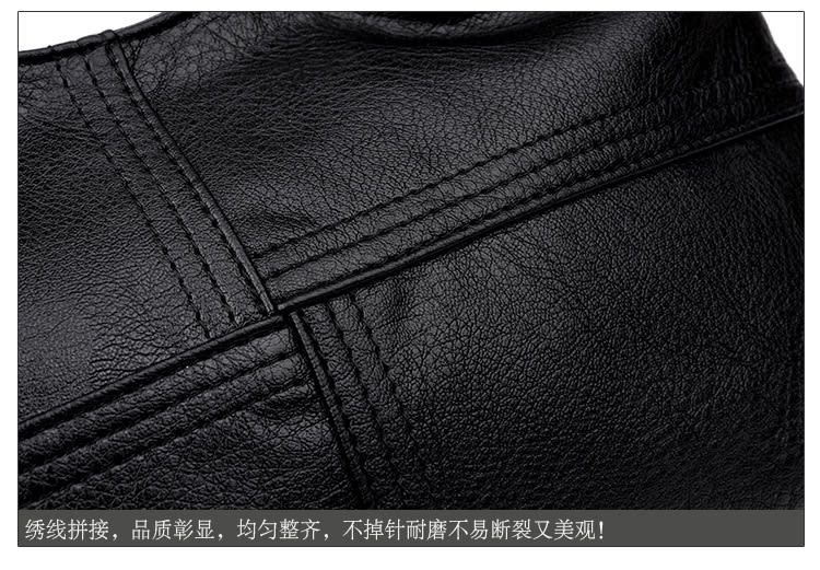 Lightweight Splicing Soft Leather Large Capacity Fashionable Mother Bag view 6