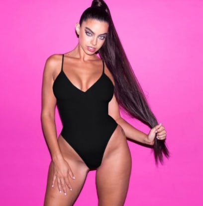 Summer Bikini Backless String Large Size Sexy Solid Color Triangle One-piece Swimsuit Womens Clothing view 5