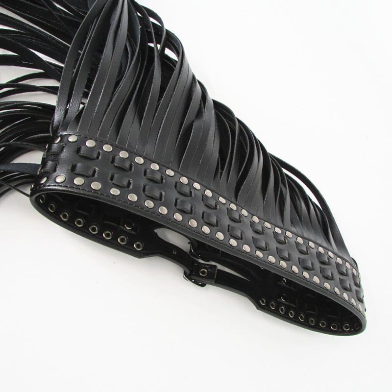 Ladies Fashion Black Long Tassel Pin Buckle Belt view 3