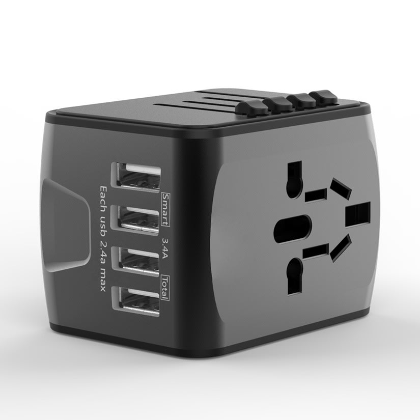 Travel Multifunctional 4 Charging Dock USB Converter view 3
