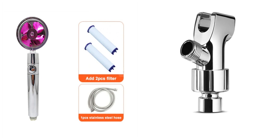Shower Head Water Saving Flow 360 Degrees Rotating With Small Fan ABS Rain High Pressure Spray Nozzle Bathroom Accessories view 81