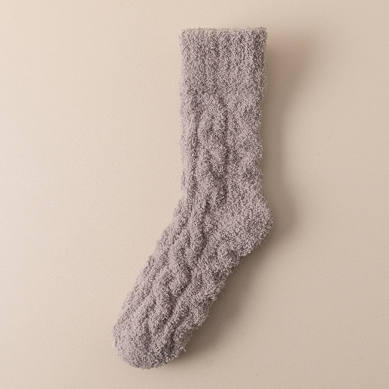 Winter Warm Fuzzy Coral Fleece Socks Women Men Velvet Thickened Home Sleepping Floor Socks view 13