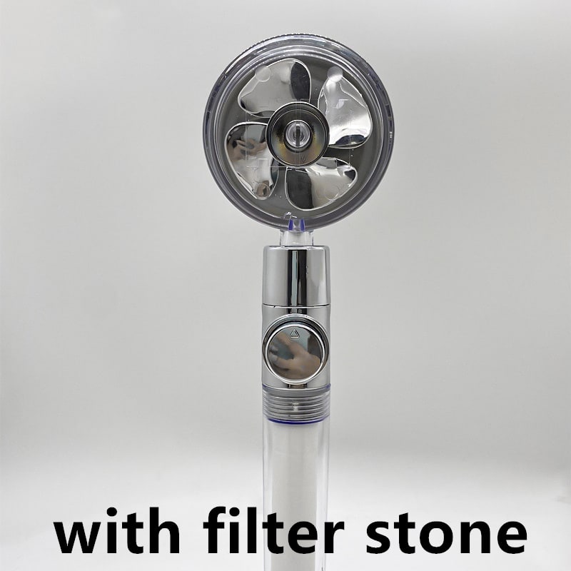 Shower Head Water Saving Flow 360 Degrees Rotating With Small Fan ABS Rain High Pressure Spray Nozzle Bathroom Accessories view 68