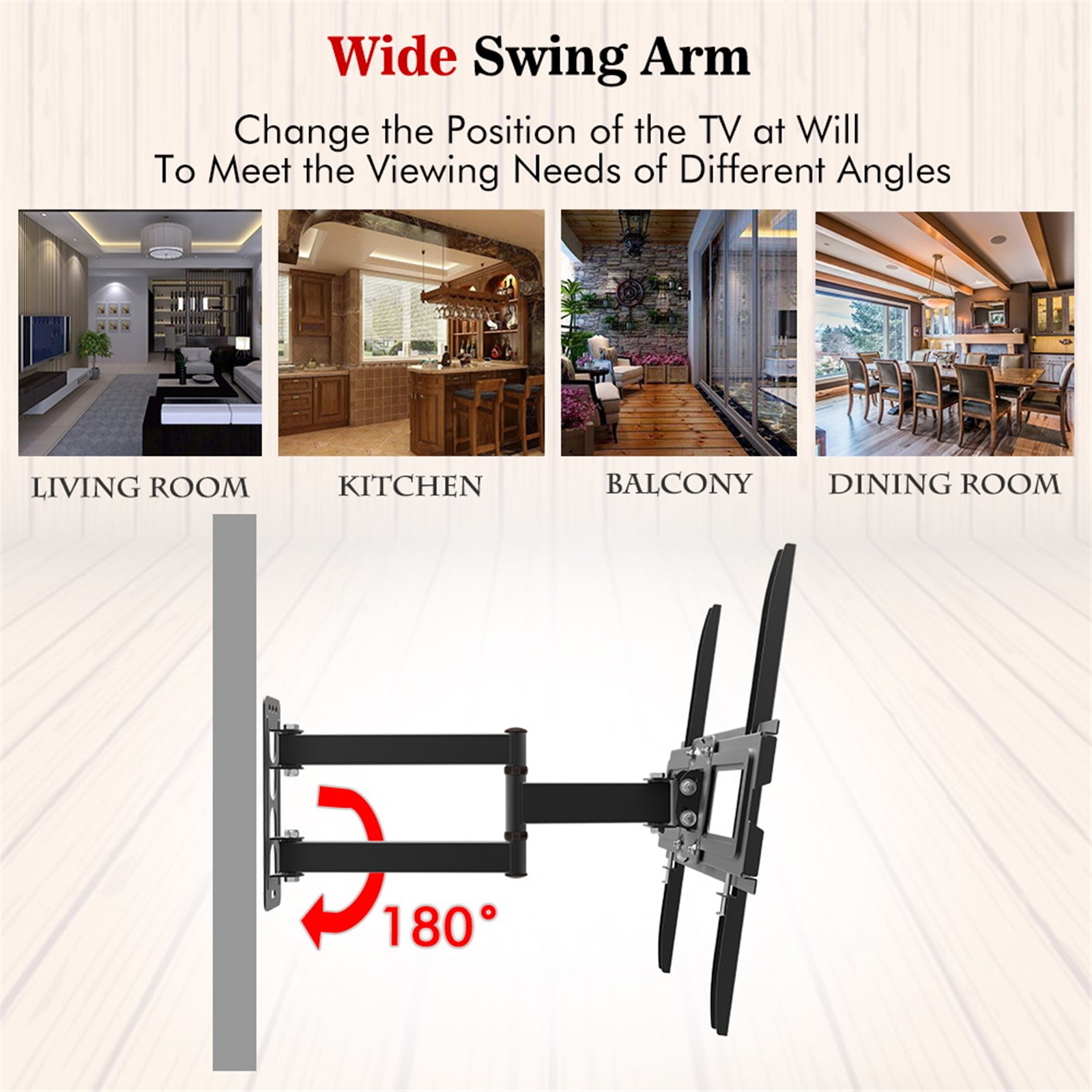 32-65 Inch Single Pendulum Small Base TV Stand TMXD-103 Load Bearing 35KG view 17