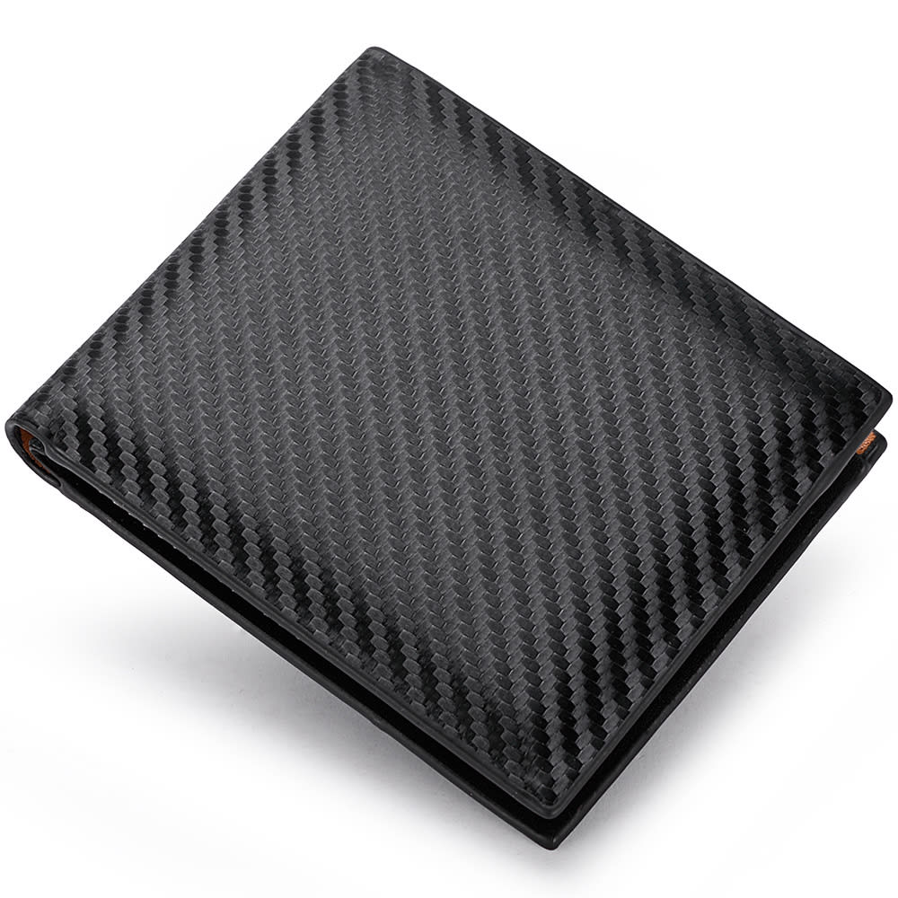 Carbon Fiber Wallet Men's Card Holder One-piece Zipper