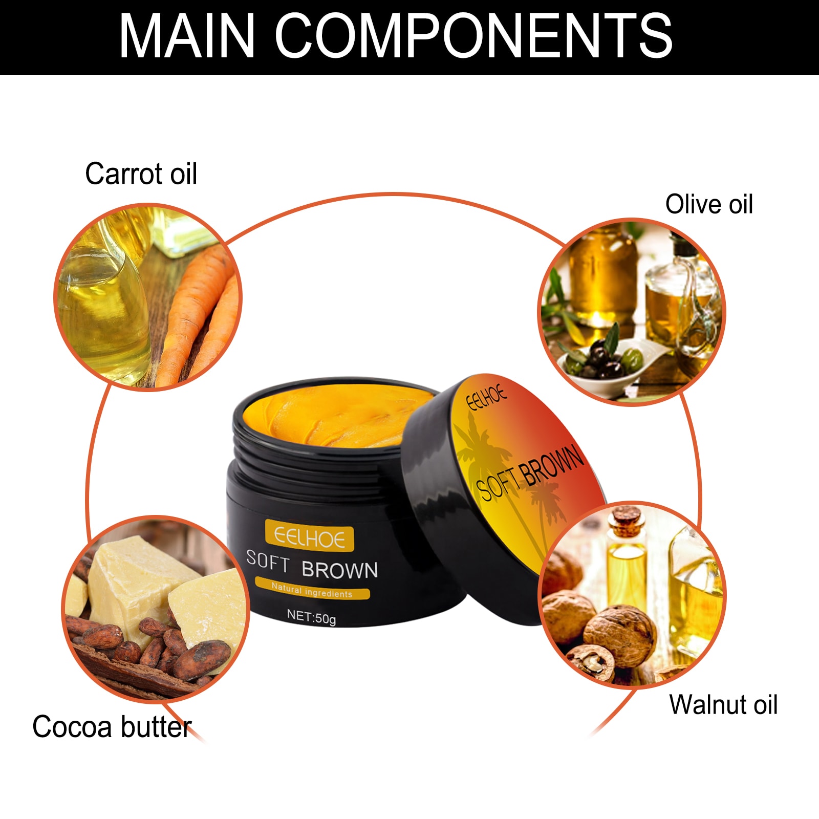 EELHOE Aloe Vera Gel Tanning Aid Cream Summer Beach Bronzing Tanning Aid Sunscreen Skin Sunburn Repair Gel view 2