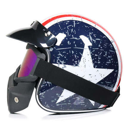Retro Motorcycle Helmet Male Motorcycle view 17