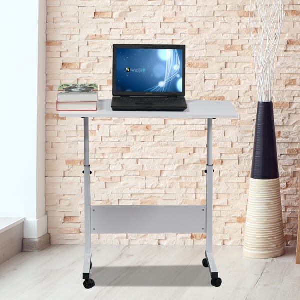 Large Sized Movable Multi-purpose Computer Desk Cover In White view 13