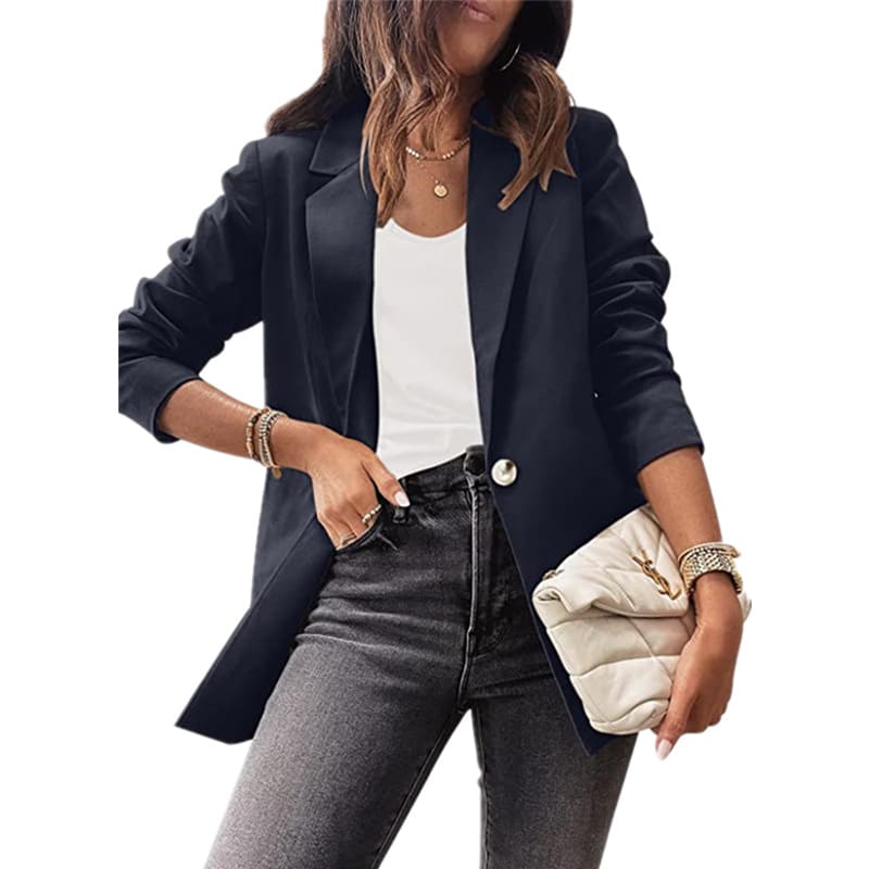 Women's Solid Color Casual Long Sleeve Small Suit OL view 2
