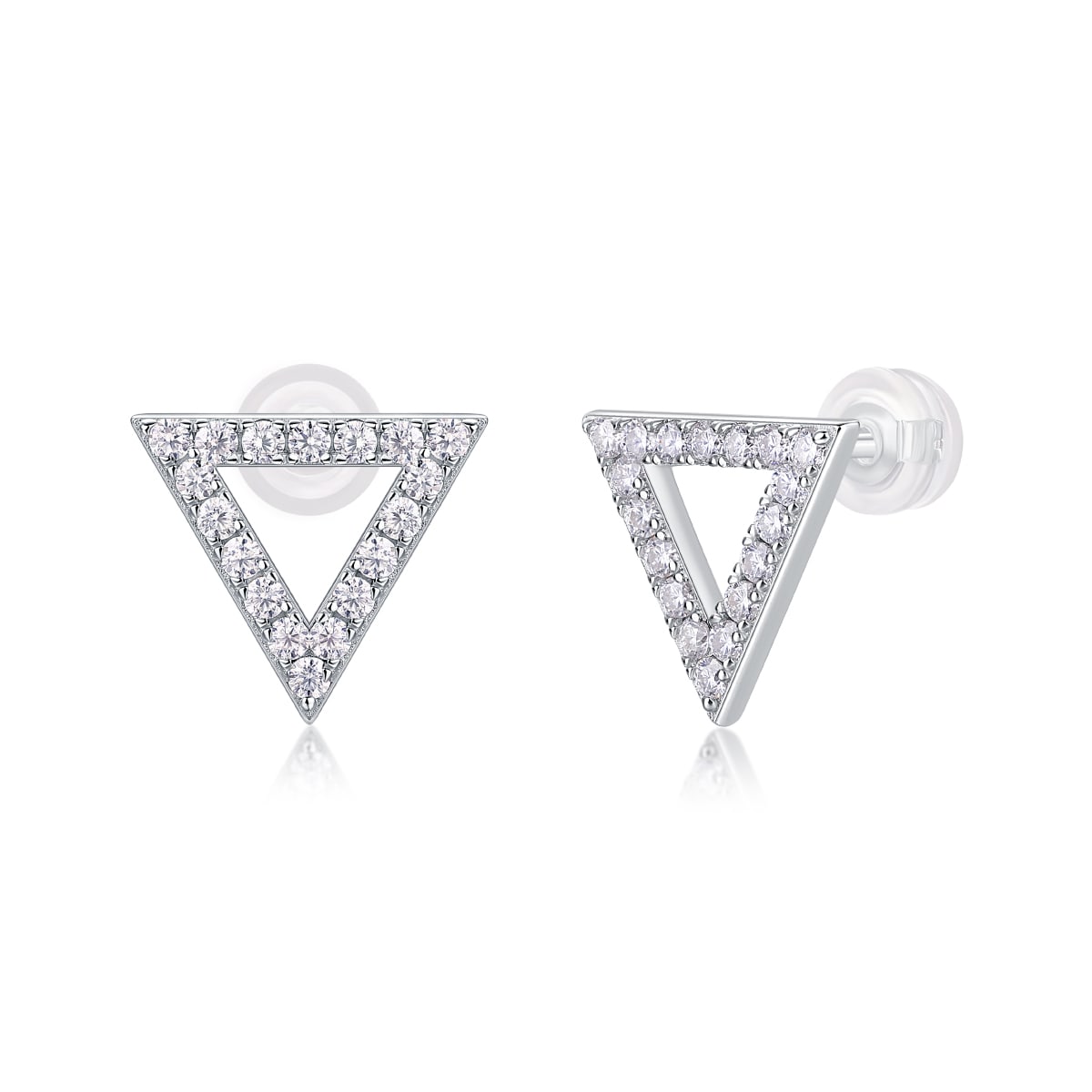 1Unique - Set With Moissanite S925 Sterling Silver And Platinum-plated Stud Earrings, Fashionable, Trendy And Affordable Jewelry Prohibit Tk Sales view 2