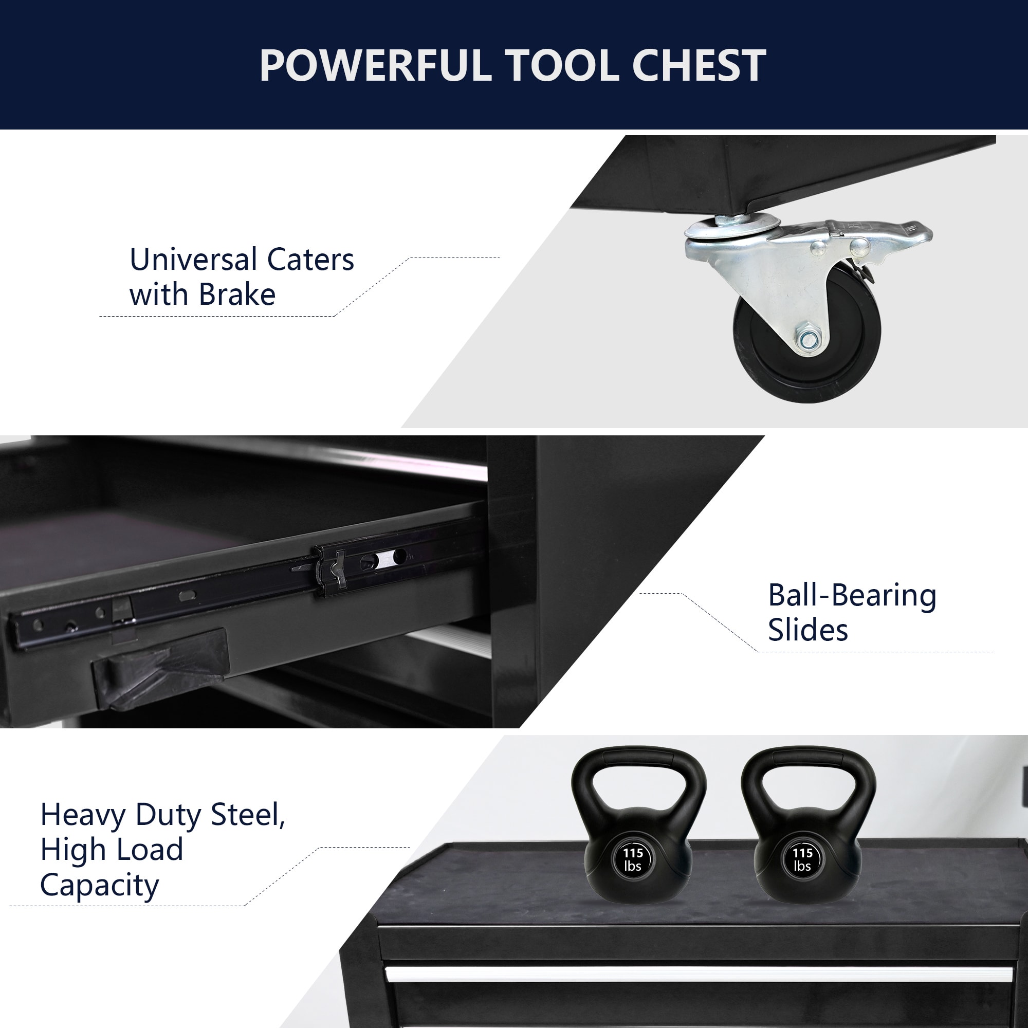 Metal Wheelie Tool Cart view 3