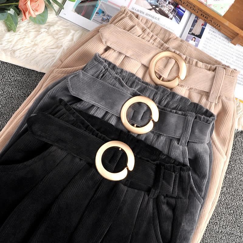 Girls' Corduroy Pants Autumn And Winter Clothes New Plus Cashmere view 2