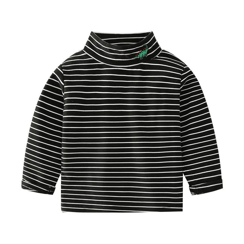 Children's Bottoming Shirt Striped Non-hooded Boy Long-sleeved Senior Casual Shirt view 2