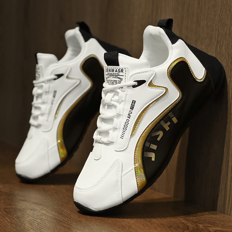 Fashion Colorblock Lace-up Sneakers For Men Breathable Low-top Dad Shoes Running Walking Sports Shoes view 5