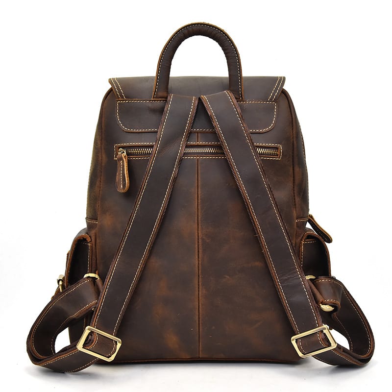 Crazy Horse Leather Men's Retro Shoulders view 6