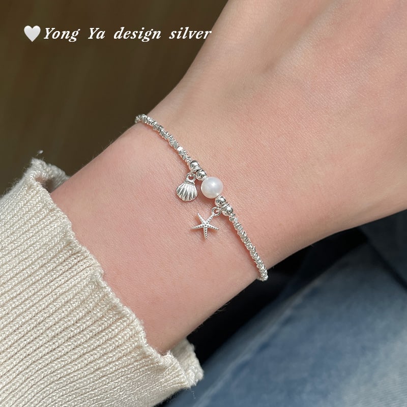 Silver Star Shell Bracelet For Women view 6